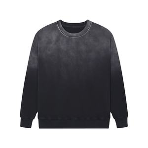 Sudadera personalizada para hombre 100% algodón con cuello redondo, sudadera extragrande de alta calidad con lavado ácido para el invierno - Product Image 4