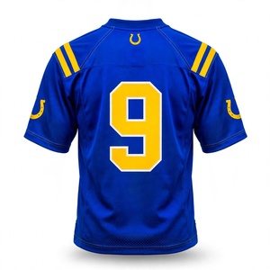 Jersey Deportivo Azul y Dorado Más Vendido, Manga Corta, Cuello en V, Uniforme de Fútbol, Ropa Deportiva, Jersey Personalizado para Juego - Product Image 4