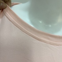 T-shirt d'été personnalisé en coton pour femme, coupe classique, boutons, style décontracté, imprimé de dessins animés avec strass, respirant, DTG