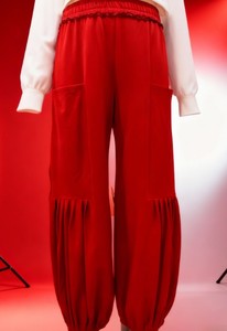 Pantalon de jogging ample et souple en tissu tissé pour femme, style cargo plissé, coupe lanterne, idéal pour l'automne – Nouvelle collection très prisée - Product Image 3