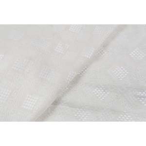 Tissu Chanderi brodé floral pour teinture blanc cassé, motif géométrique uni, largeur 44 pouces, travail au fil TFAB DYE CHANDERI EMB 239 - Product Image 2