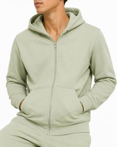 <b>Men's</b> Hooded <b>Zip</b>-<b>Up</b> Sweatshirt Solid Color Fleece Regular Fit Casual Autumn wear <b>Men</b> Hoodie Wholesale - Product Image 5