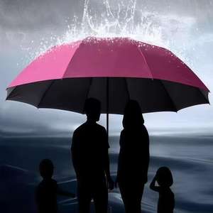 ร่มขนาดใหญ่ 12 ซี่โครง แข็งแรง ทนลม กันน้ำ สำหรับสองคน เส้นผ่านศูนย์กลางประมาณ - Product Image 1