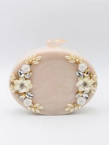 Elegante Bolso de Mano de Resina Acrílica Hecho a Mano, Tipo Clutch, para Fiestas, Año Nuevo, Navidad, con Diseño Floral - Product Image 2
