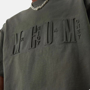 T-shirts de haute qualité, luxe, 100% coton, impression 3D en relief, t-shirts graphiques surdimensionnés, poids lourd, pour hommes - Product Image 4