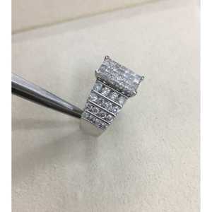 Anillo de Compromiso y Boda con Diamante Blanco Natural de Corte Redondo y Princesa de 2.18 Ct para Mujer, Plata de Ley 925, Venta al Por Mayor - Product Image 2