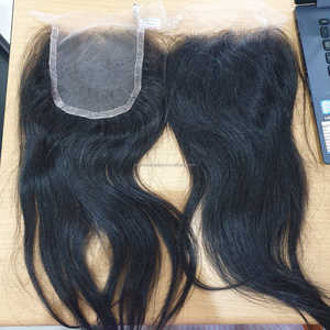 100% pelucas de cabello Remy virgen humano Natural Original para cierre de encaje suizo cutícula alineada sin enredos y estilo sin líneas - Product Image 4