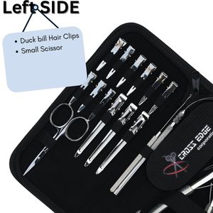Professional Hair Extension <b>Tool</b> <b>Kit</b> Flat Beads Crimper Plier Hook Threader Hair Gripper <b>Mini</b> Scissor Section Clips Rings - Product Image 3