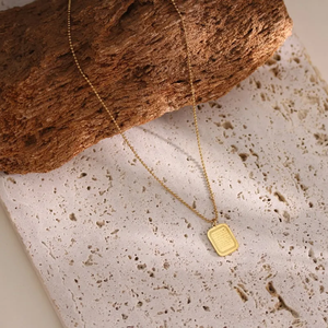 Collier avec pendentif électroplaqué pour femmes, avec incrustation de coquillages, accessoire de bijouterie élégant et stylé - Product Image 6