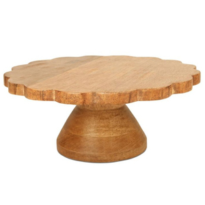 Soporte para pasteles de madera de acacia personalizado al por mayor con base de pedestal, soporte redondo de madera para exhibir postres para bodas y fiestas en oferta. - Product Image 4