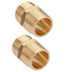 Raccord hexagonal en laiton - 3/4" x 3/4" NPT, adaptateur de raccord de tuyauterie mâle, pièces de plomberie, raccord PPR, raccord CPVC et composant métallique sur mesure - Product Image 2