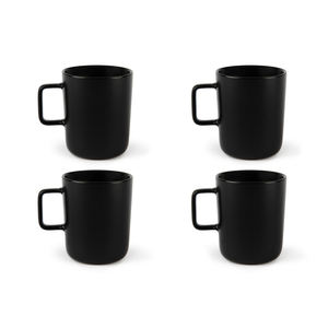 Set di 4 Tazze in Gres Nordico Excelsa 32 Cl Nere - Product Image 1