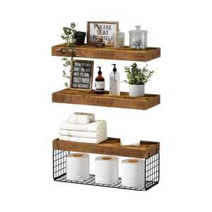 Organizador de Especias Industrial de 2 Niveles de Madera y Metal, Estante de Almacenamiento para Botellas de Condimento para Encimera de Cocina, Soporte para Frascos de Despensa - Product Image 5