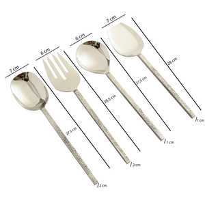 Hot Sale Silverware Eco-Friendly Stainless Steel Salad Server Set New Design Dishwasher <b>Safe</b> Salad Server Home Use Salad <b>Tools</b> - Product Image 5