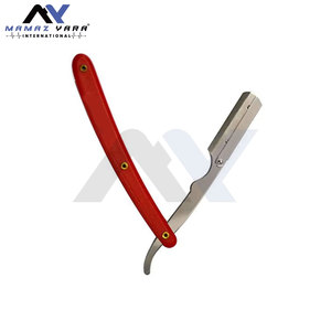 Navaja de Afeitar Profesional de Acero Inoxidable Roja para Barbería, Herramienta Clásica para Afeitar en Salón, Afeitado en Húmedo Suave y Preciso - Product Image 4