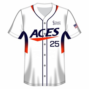 Sublimación personalizada para hombre uniforme de béisbol desgaste botón abajo camiseta de béisbol para la venta - Product Image 1