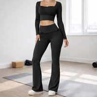 Ensemble de yoga extensible deux pièces pour femmes, vêtements de sport confortables pour l'exercice et l'entraînement