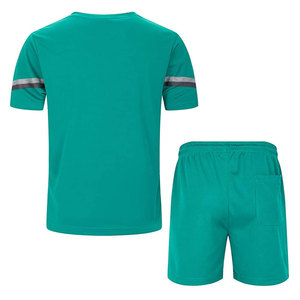T-shirt respirant personnalisé avec logo imprimé, meilleure vente, faible MOQ, et ensembles de shorts – Ensembles T-shirt et shorts pour hommes avec logo personnalisé, les plus vendus - Product Image 2