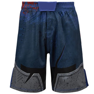 Shorts MMA respirants et extensibles pour hommes, haute qualité, anti-plis, séchage rapide, légers, durables, vêtements d'entraînement 100% polyester - Product Image 1