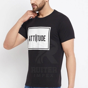 เสื้อยืดทรงโอเวอร์ไซส์ ผู้ชาย ผ้าถักผสมคอตตอน คอกลม แขนสั้น สีพื้น ปักโลโก้ได้ สไตล์สตรีทแวร์ - Product Image 2