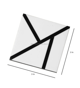 Sous-verre rectangulaire classique en MDF avec incrustation de luxe en os pour la décoration de table de Falak World Export - Product Image 1