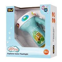 D.J.Toys Explorer - Jouet projecteur de poche éducatif pour la reconnaissance des animaux, en ABS et fer, certifié EN71, 3 piles AAA (non incluses)