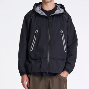 Veste matelassée imperméable à capuche pour homme, couleur unie, fermeture éclair, style sportif, vêtement d'extérieur d'hiver, coupe ample, en polyester - Product Image 3