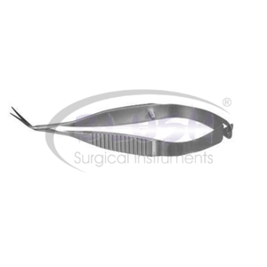 Tijeras Gills-Vannas Angled Up para Cirugía Oftálmica, Instrumentos Quirúrgicos Reutilizables de Acero Inoxidable de Blush Surgical - Product Image 3