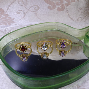 Wedding Wear 925 Sterling Silver Gold Plated Jewelry <b>Blue</b> Topaz Gemstone Women Wear Classic <b>Ring</b> - Product Image 6