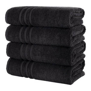 Ensemble de serviettes de bain en coton 100% premium, douces, absorbantes, séchage rapide, serviettes en éponge de luxe pour adultes, hôtels, spas, salles de bain, usage domestique - Product Image 1