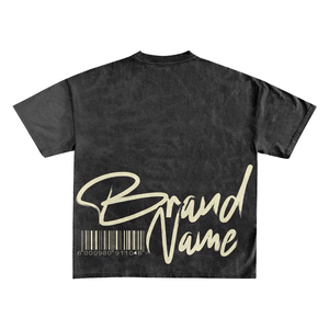 Último diseño de camiseta de manga corta de algodón 100% informal de verano para hombre, conjunto doble desteñido por el sol, ropa deportiva de entrenamiento de 2 piezas, patrón impreso - Product Image 4