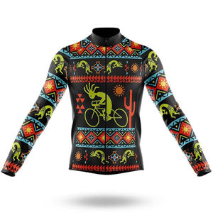 Conjunto de Jersey y Culotte de Ciclismo para Hombre, Diseño Tribal con Estampado de Lagarto, Poliéster Transpirable, Uniforme de Ciclismo Personalizado para Adultos - Product Image 5