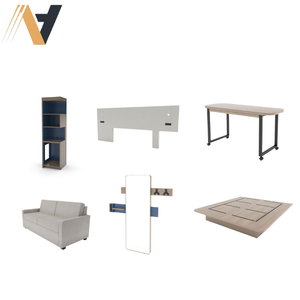 Comfort Inn 2-3 estrellas Hotel Dormitorio Muebles Conjunto Madera Metal Otomano Moderno OEM ODM Vietnam Fábrica Diseño duradero - Product Image 3