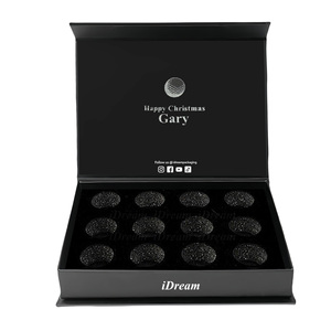 Tùy Chỉnh Sang Trọng Cảm Ứng Mềm Cuốn Sách Phim Hình Cứng Nhắc Hộp Giấy Gấp Bao Bì Từ Quà Tặng Golf Quả Bóng Hộp Với EVA Bọt Chèn - Product Image 4