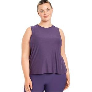 High Quality Affordable Womens Loose Fit Tank Top Sleeveless Lightweight Quick Dry 100% Polyester Tank Top for Women OEM - Product Image 3