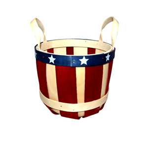 ตะกร้าไม้เอนกประสงค์ลายธงชาติอเมริกัน ตะกร้าตกแต่งสำหรับวันที่ 4 กรกฎาคม จากเวียดนาม - Product Image 2