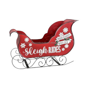 High Selling Best Quality Metal <b>Santa</b> Sled for Table Top Christmas Decorations Customizable Sizes & Designs Best Price - Product Image 1