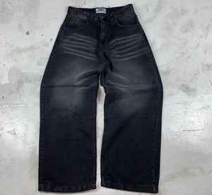 Jeans streetwear d'hiver personnalisés brodés, écologiques, pour hommes et garçons, coupe droite, ample, baggy, grandes tailles, délavé, vintage - Product Image 4