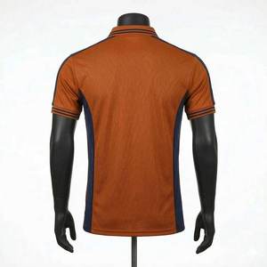 T-shirt tricoté uni pour homme à manches courtes, col montant, personnalisable, respirant, haute qualité, service OEM - Product Image 3
