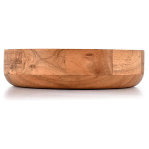 Salade en bois bol à fruits fabriqué à la main bol en bois rond polyvalent pour hôtels restaurants nourriture pop-corn approvisionnement d'usine utilisation durable - Product Image 3