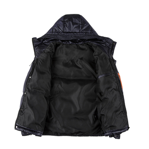 Chaqueta Acolchada Impermeable Reflectante Personalizada para Hombre con Cierre de Cremallera y Bolsillo Interior con Cremallera - Product Image 5