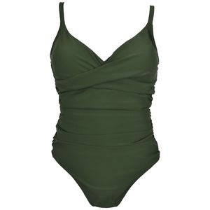 Traje de baño para mujer con control de abdomen, verde bosque - Product Image 6
