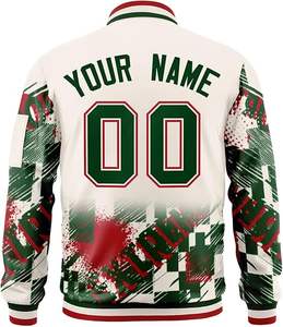 เสื้อแจ็คเก็ตแฟชั่นสไตล์วาร์ซิตี้ แบบ Letterman ทรงเบสบอล คอตั้ง ปักตัวอักษร ตัวเลข และโลโก้ด้านหน้า สำหรับผู้ชาย ผู้หญิง และเยาวชน - Product Image 5