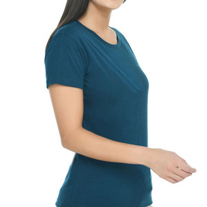 Solid Trader Luxury Soft Touch Washable Durable Seamless Classic Plain Design Moisture Wicking Women Tee Shirt - Product Image 3