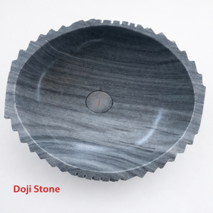 Luxury Modern Hand-Carved Marble Freestanding Wash <b>Basin</b>-Premium Sink Bowl for Bathroom Vanity in Hotels Resorts & Villas - Product Image 4