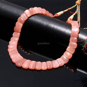 Natural Peach Moonstone Beaded <b>Necklace</b> For Women Handmade Gemstone Choker <b>Statement</b> Jewelry Natural Stone <b>Necklace</b> 14 Inch - Product Image 4