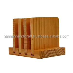 Posavasos de Madera Natural Hechos a Mano, Modernos, Duraderos, Ecológicos, de 5 mm, con Logotipo Personalizado, Color Marrón, Tamaño Personalizado, para el Hogar, Restaurantes y Negocios - Product Image 2