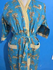 Bata Kimono de Algodón 100% para Mujer, Talla Única, con Forro Frontal, Suave, Transpirable, Elegante, Romántica, Ropa de Dormir Cómoda - Product Image 4