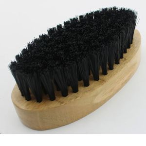Brosse à barbe en bois pour homme avec poils de sanglier noirs - Product Image 1