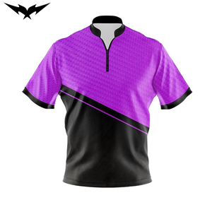 เสื้อโบว์ลิ่งสั่งทำพิเศษ คอซิป 1/4  ผ้าโพลีเอสเตอร์ 100% ทรงไหล่ตก แขนสั้น  พร้อมสกรีนชื่อทีมตามสั่ง - Product Image 5